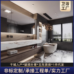 軽くて豪華な浴室の戸棚の組み合わせの岩板のシームレスな陶磁器の一体の双盆のトイレの洗面台の洗面台の洗面器の浴室