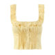 French Spice Girl Square Collar Ruffled Sleeveless Camisole Women's Holiday Style High Waist Long Dress Two-piece Suit