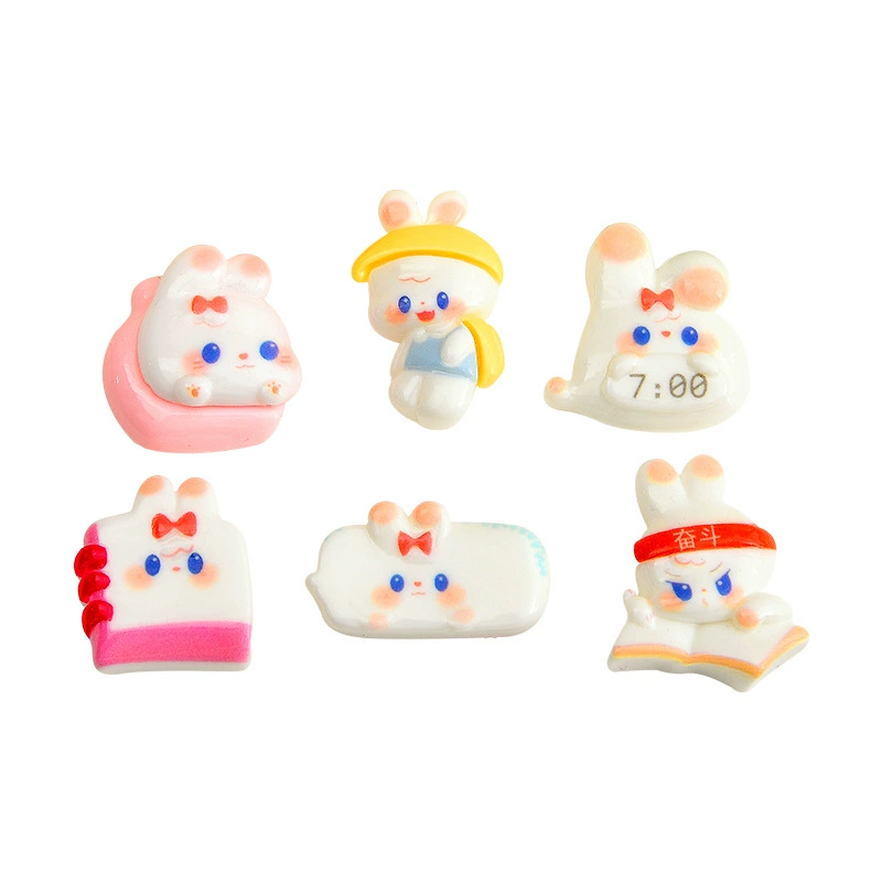 Creative cute rabbit with accessories, cream phone case, decorative accessory, DIY