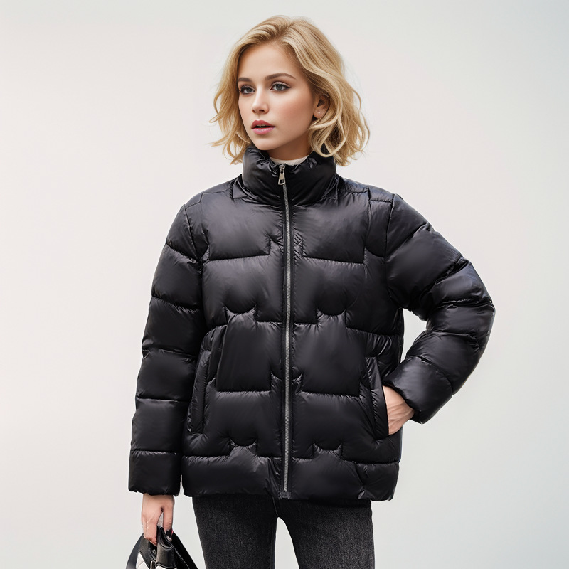Veste courte en coton chaud ample et épaisse à la mode pour femme, style haut de gamme 2024_voghion.com