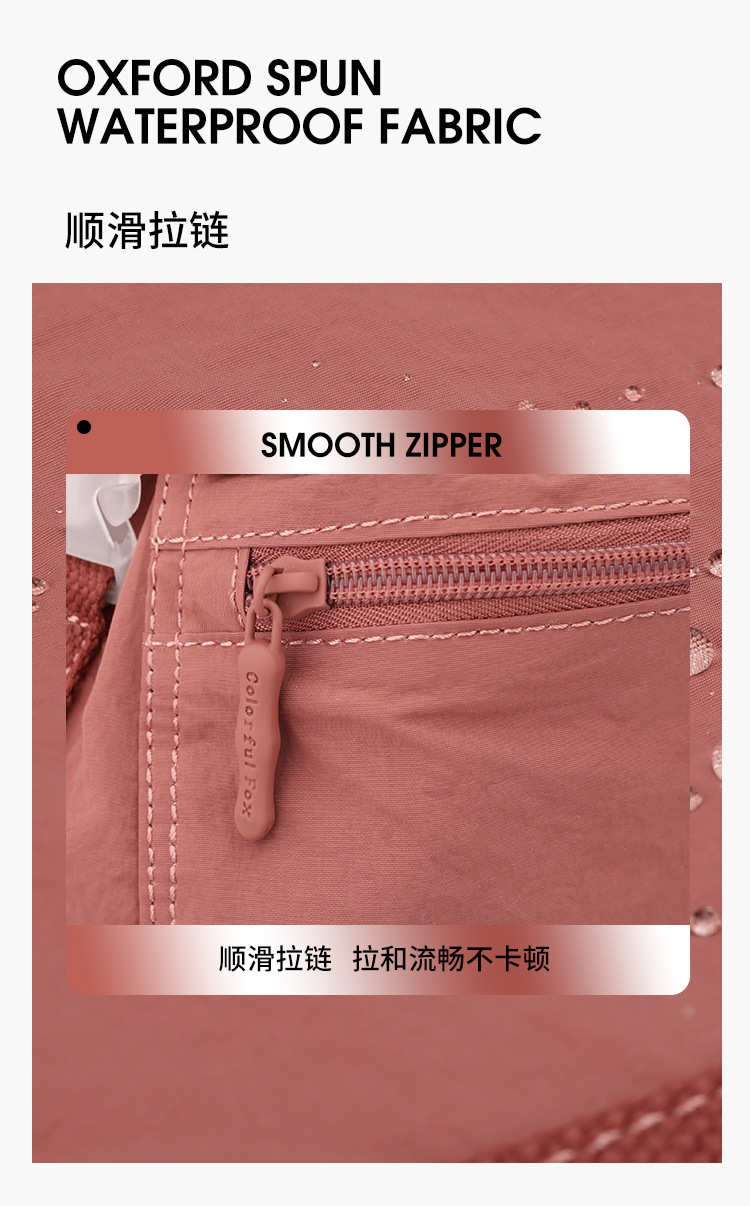 Colorful Fox's new Korean-style ins women's niche design lightweight pocket button drawstring backpack undefined