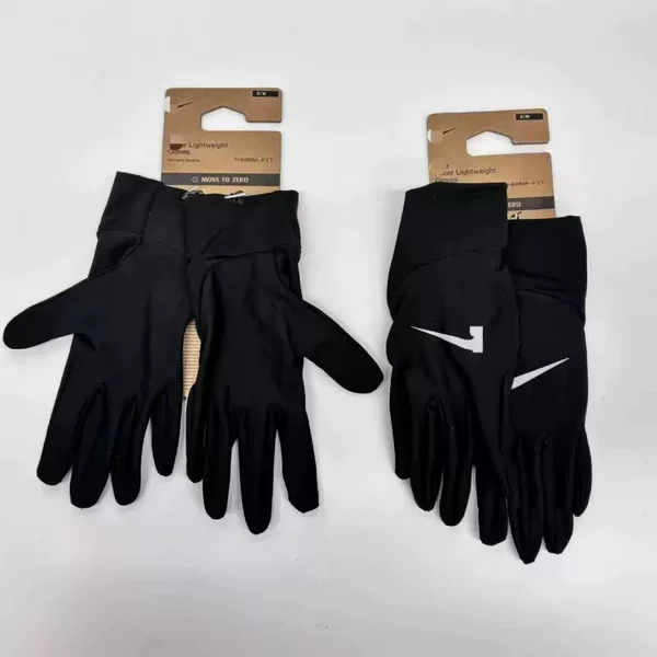 Cross-border sports gloves for men and women, suitable for outdoor cycling, skiing, football, running, non-slip, touch screen compatible, warm, windproof, quick-drying, black
