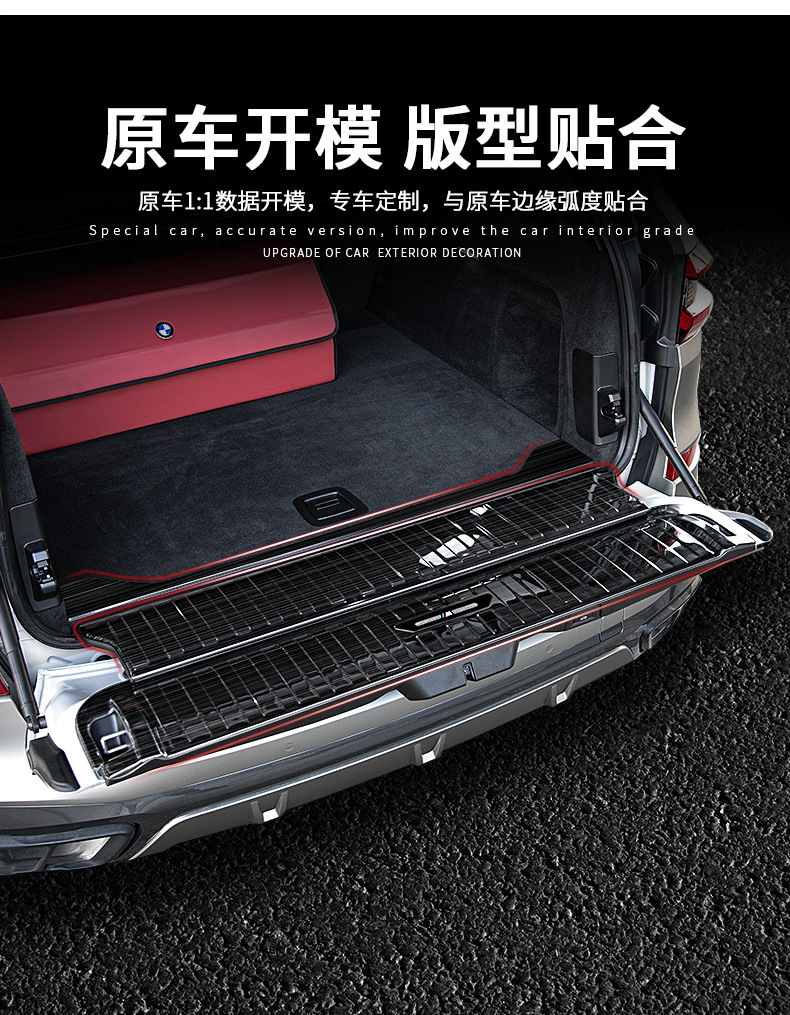 Suitable for Bmw's New X5Lx7 Rear Guard Plate, Threshold Strip, Trunk Cover, Protective Plate, Modified Interior Decoration Accessories