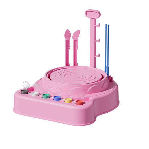 跨境儿童陶艺机玩具电动软陶泥手工制作彩绘粘土学生diy益智玩具