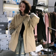 卡其色慵懒风中长款风衣女2025春季新款立领休闲大衣外套女装上衣