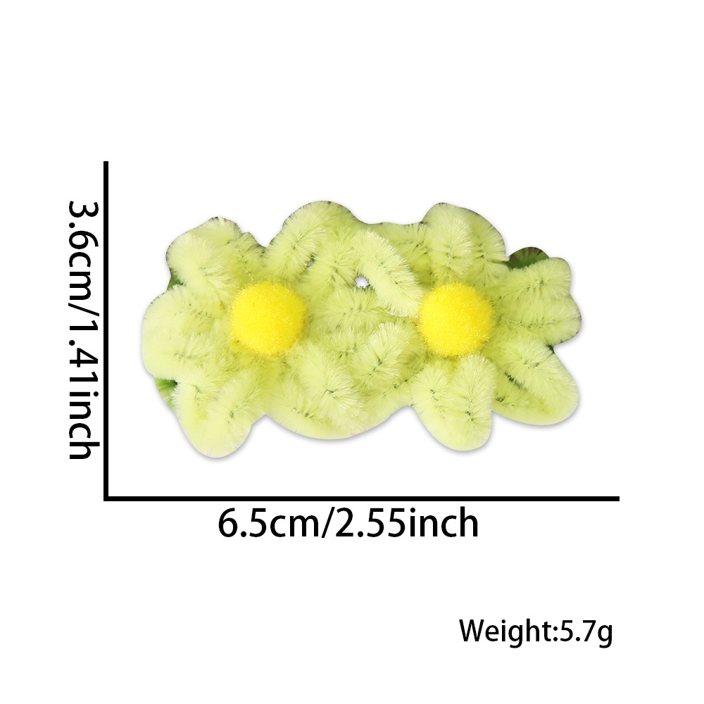 2 pinzas de pelo de pistilo amarillo (single)