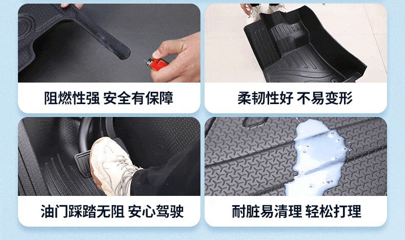 Suitable for 26 Models of Song Pro Ultra Ev, Full Surround Tpe Eco-Friendly High-End Floor Mats for Interior Modification