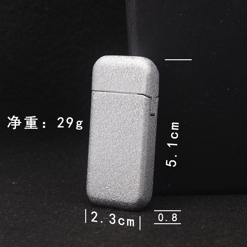 海豚HY083迷你超薄砂轮明火打火机磨砂 批量中式砂面充气火机|undefined