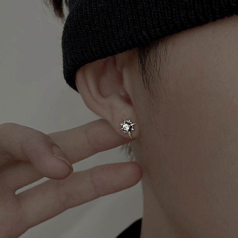Polaris Earrings Advanced Sense 2022 Trendy Personalized Men's Niche Boys Stuffy Handsome Ear Jewelry Women's Earrings
