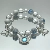 S294-Blue Jade Broken KT Cat Fishtail Bracelet #SZ1184