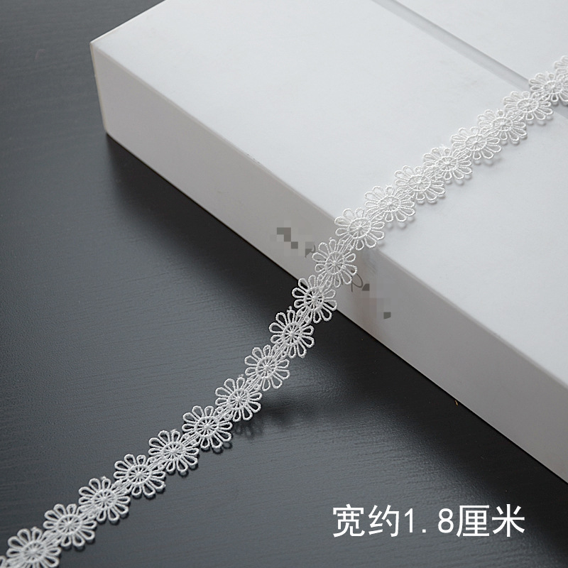 Y8YO bordado encaje vacío soluble en agua accesorios de encaje accesorios de ropa material de decoración DIY tocado hecho a mano