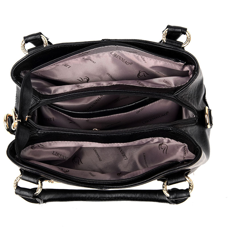 Bag Fashion Women's Bag Casual Simple Texturized Soft Leather Shoulder Crossbody Handbag for Middle-aged Women_voghion.com