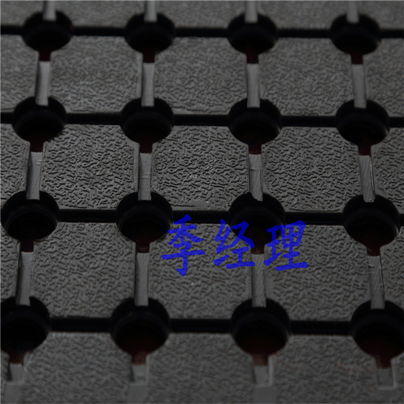 Ann10mm疏水橡胶止滑垫，卷材带孔橡胶地垫，易清洗胶垫