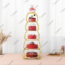 橱窗模型寿宴生日酒店婚礼庆典架子蛋糕架甜品台展示架多层蛋糕店