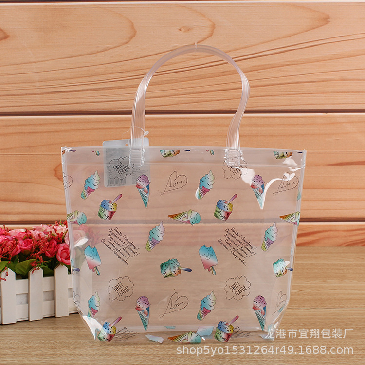 PVC袋定 制logo 服装车缝塑料拉链收纳袋 pvc袋子 透明pvc化妆包