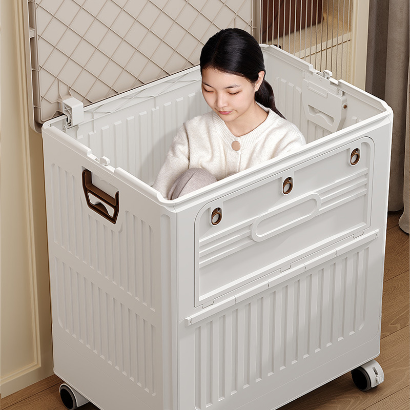 Caja de almacenamiento plegable para el hogar, de estilo simple y nuevo, hecha de plástico PP, armario de almacenamiento de varias capas para juguetes y bolsas de dormitorio, móvil.