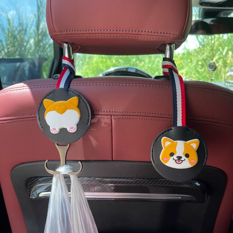Automóvil gancho asiento trasero multifuncional en el automóvil interior en el automóvil trasero pequeño gancho invisible lindo suministros de automóvil