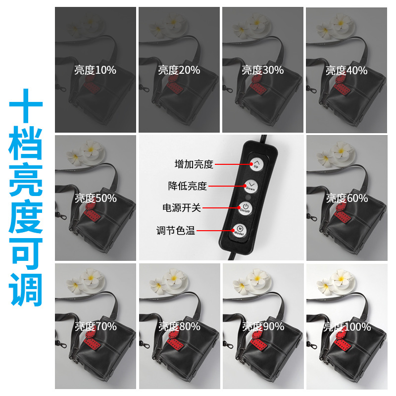 10/12/16/20in Estudio Caja de luz pequeña Caja de fotos Estudio pequeño Caja de fotos Foto led Caja de luz