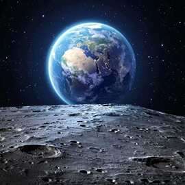 外太空背景宇宙背景地球月亮表面由 NASA 行星摄影背景用于生日派
