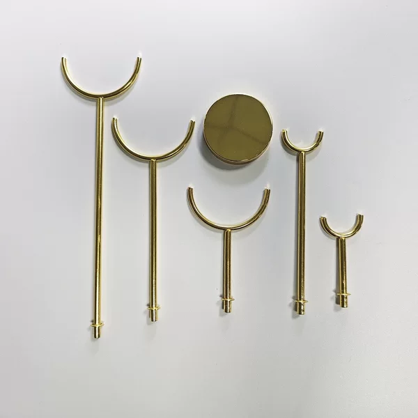 High-End Golden Three-Layer Jewelry Rack Accessories, Metal U-Shaped Support Rod Base, Jewelry Display Rack Support Components