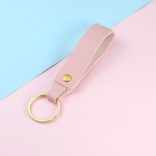  new PU leather key chain storage bag pull tab pendant car key pendant embossed LOGO