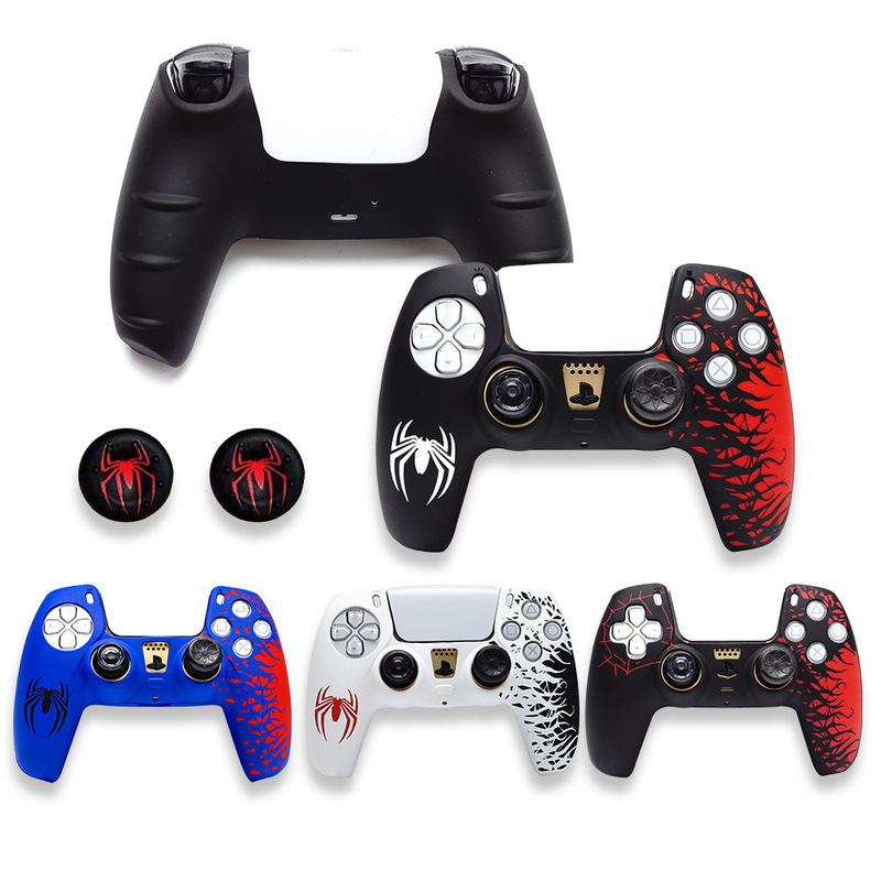 Spider-Man ps5 Handle Cover Ps5 Silicone Protective Cover Rocker Cap Keycap Gamepad