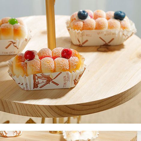 Estilo europeo de múltiples capas de madera mesa de postre té de la tarde postre vajilla bandeja de comida fría pastoral estilo de hierro de doble capa soporte de la torta