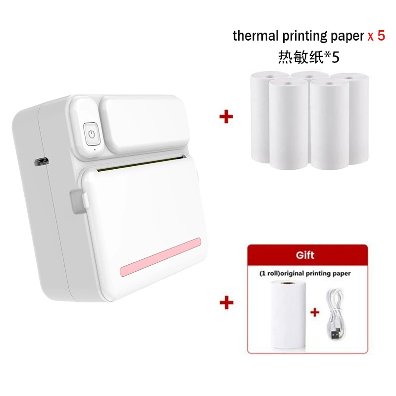 Mini Printer C19, handheld Bluetooth thermal printer, mobile app compatible, portable 135×60×155 mm