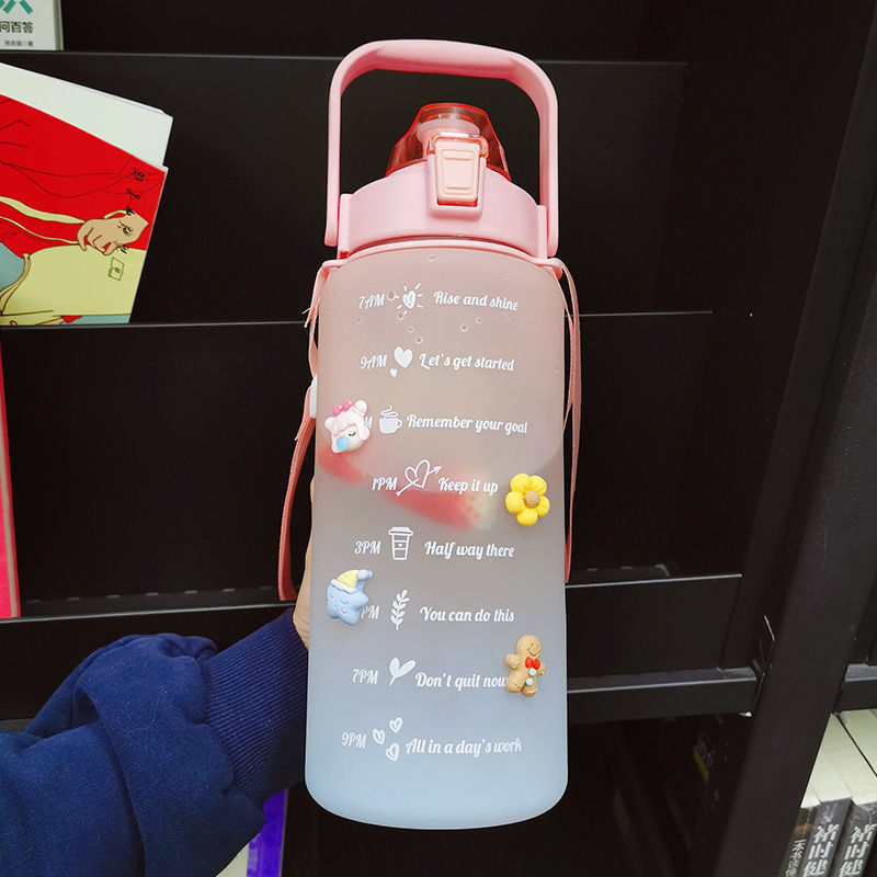 Taza de agua transfronteriza de gran capacidad para estudiantes de entrenamiento militar calibración hervidor de agua para hombres y mujeres acondicionamiento físico taza de agua portátil resistente a altas temperaturas verano