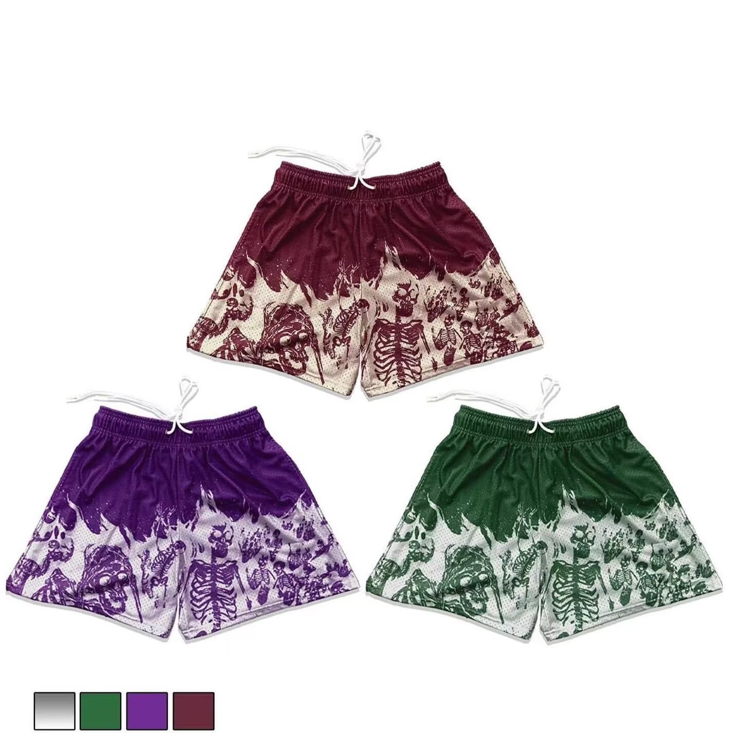 American-style athletic shorts, casual pants, regular trendy quick-drying, summer style for teenagers, loose fit, breathable, straight leg, hip-hop style.