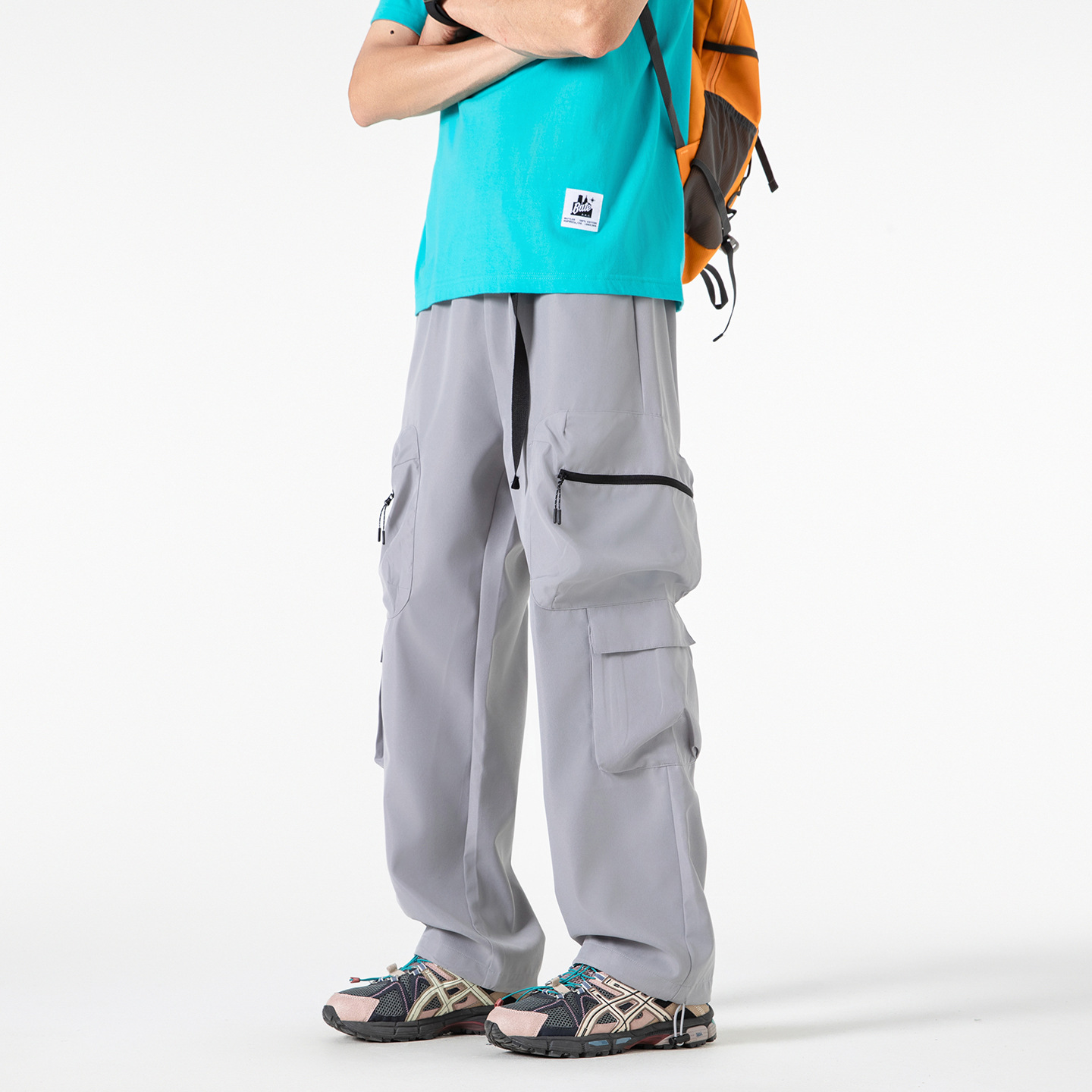 Wholesale Men's Southeast Asian Four-Season Men's Cargo Pants Solid Color Quick-Drying Multi-Pocket Casual Pants Outdoor Hiking Pants