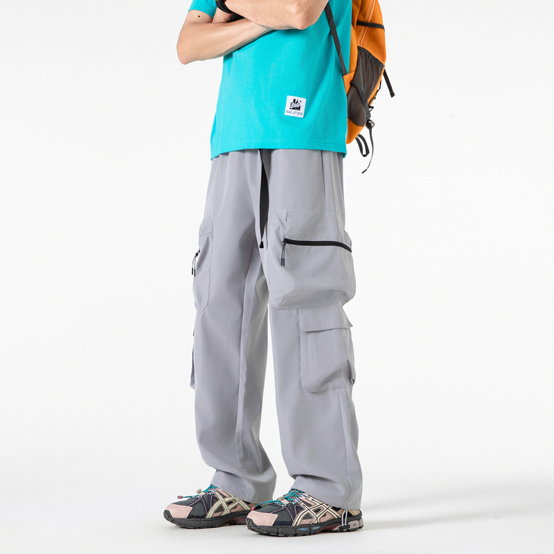 Wholesale Men's Southeast Asian Four-Season Men's Cargo Pants Solid Color Quick-Drying Multi-Pocket Casual Pants Outdoor Hiking Pants Wholesale Men's Southeast Asian Four-Season Men's Cargo Pants Solid Color Quick-Drying Multi-Pocket Casual Pants Outdoor Hiking Pants