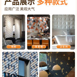 网红3d水泥砖立体艺术自装凹凸六边形构件隔断几何背景墙装修材料
