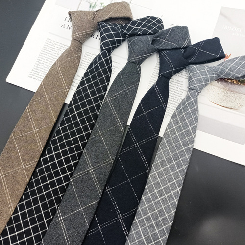 Manufacturer's new men's tie Korean version 6cm narrow black gray fashion casual versatile retro jk tie men's trend