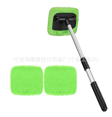 Microfiber Pad Cross-Border — Car cleaning tools - square-plate-3-green-cloth-covers