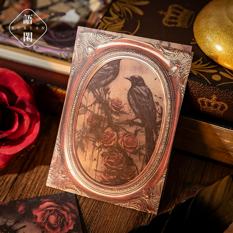 Серия Yuxian, Мистическая область, бумага 20 листов, черные огненные розы и т. д., 4 варианта