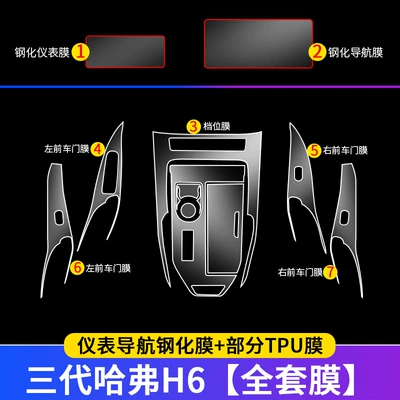 protective gear paint center console — Car interior film - tpu-harvard-h6-full-set-hd-tempered-film-screen