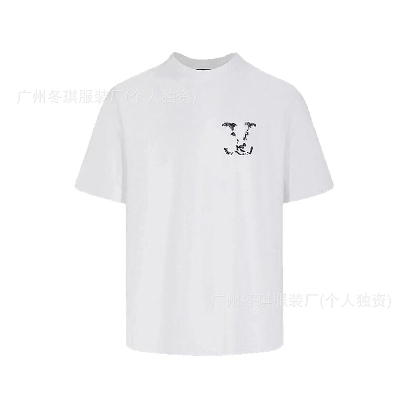 外国貿易ハイバージョンLujia Tシャツ25年新作限定レターロゴプリント高級半袖Tシャツ男女兼用|undefined