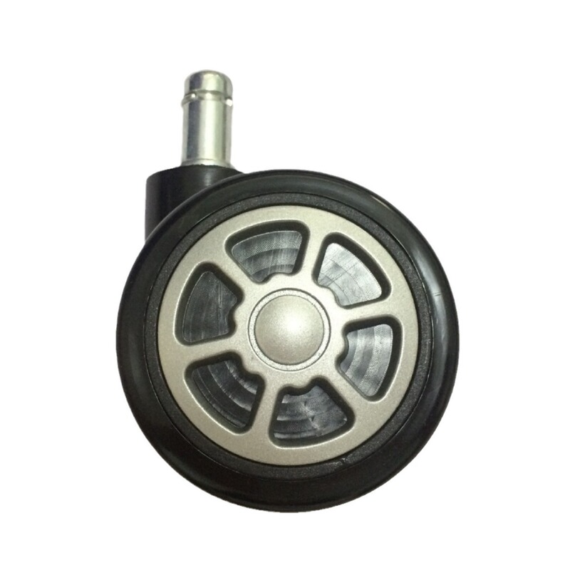 Nylon PU Casters Furniture Office Chair Flat Edge Wheels Sofa Plastic Wheel Mute Universal Glue-covered Large Chair