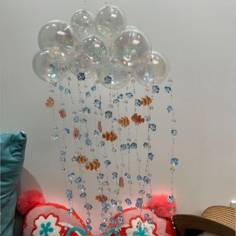 森系幻の小魚雲材料バッグ手作りプレゼントins風祭り飾り風鈴ペンダントクリエイティブアクセサリー|undefined