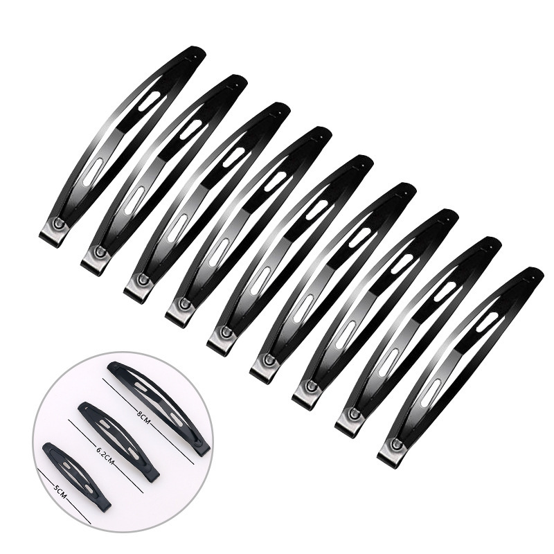 Thick and tight frosted pea clip elegant black BB clip arc clip rectangular side clip hairpin bangs broken hairpin