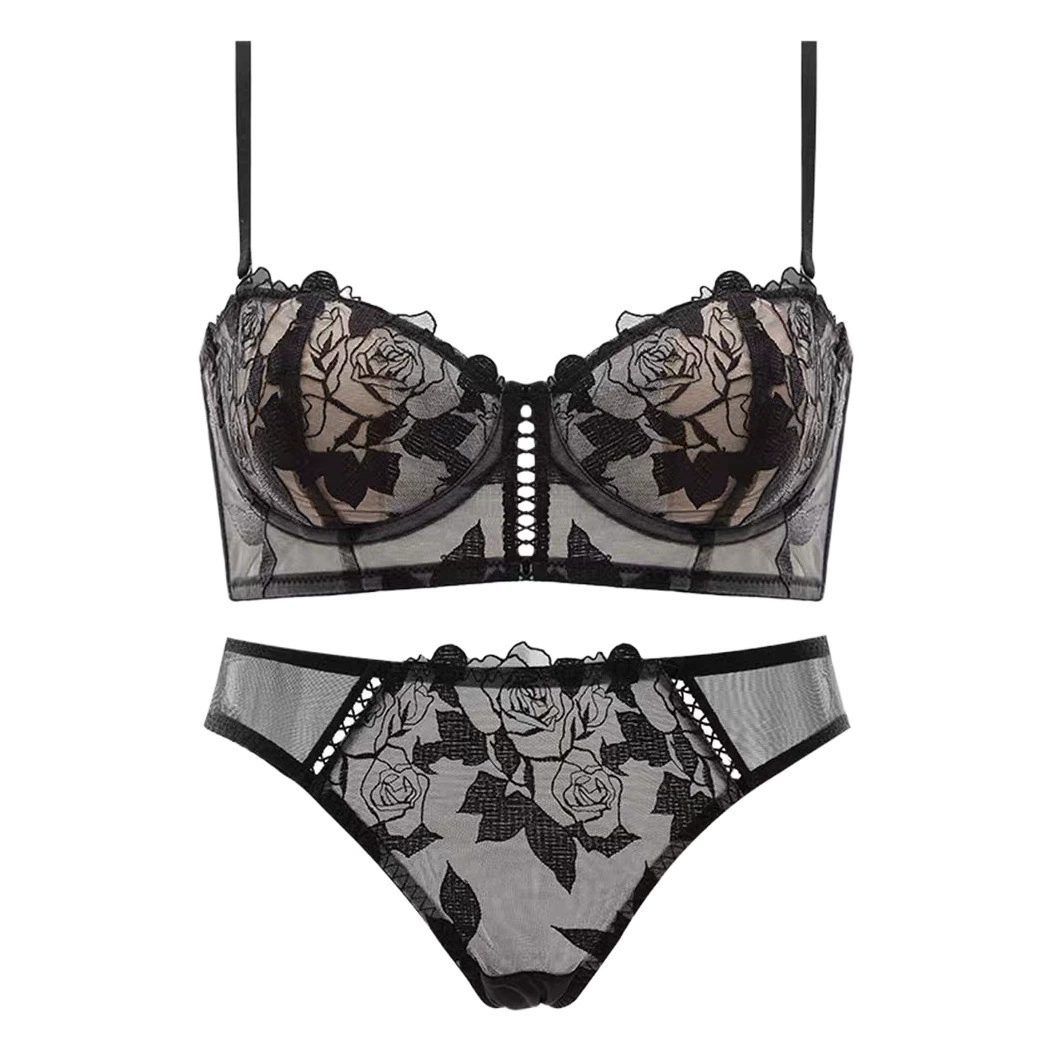 Розовые кроличьи уши с большой грудью маленький тонкий бюстгальтер Французское нижнее белье сексуальное европейское и американское кружевное удобное бюстгальтер