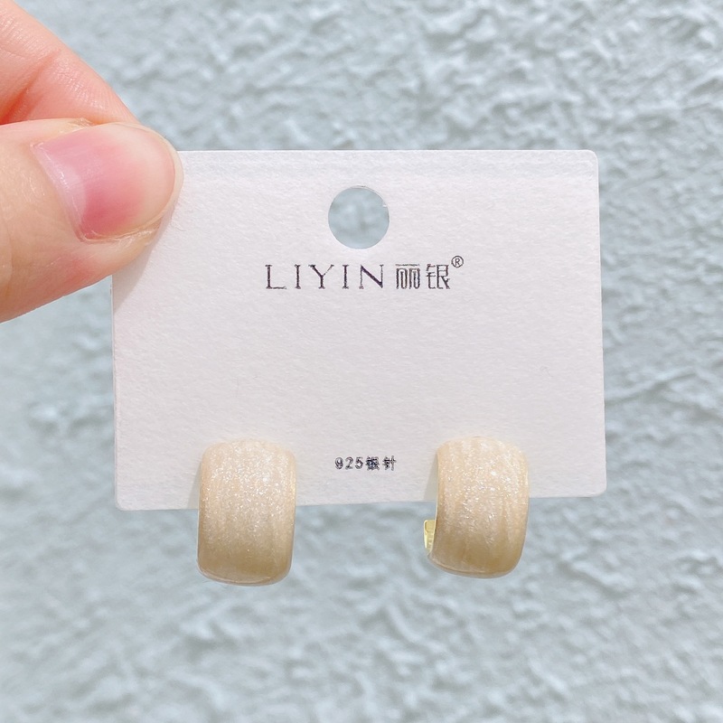 Liyin/Libeliying ドーパミンドロップ釉薬ペイントイヤリングニッチ春夏甘くて絶妙な s925 シルバー針イヤリング|undefined