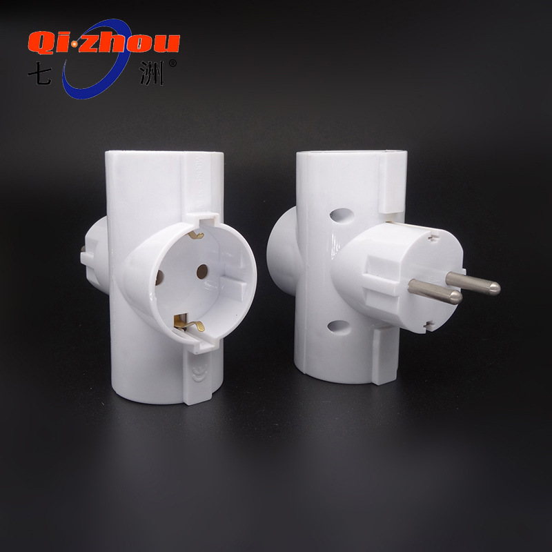 European-style one-turn multi-hole plug European travel portable conversion plug cross-type power conversion socket European-style one-turn multi-hole plug European travel portable conversion plug cross-type power conversion socket
