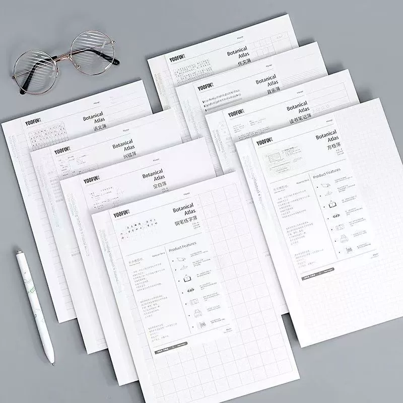 Exercise Notebook B5, 40 Sheets, Subject Cover Options for Elementary Students