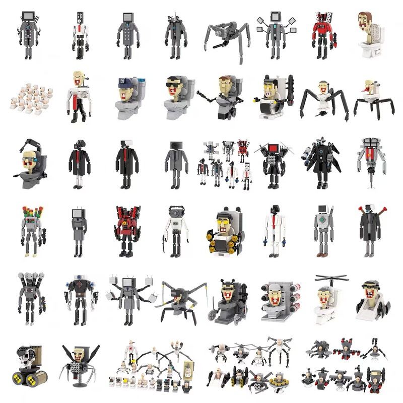 MOC Skibidi toilet Super toilet man building blocks Titan audio man monitor Man TV man Computer Man