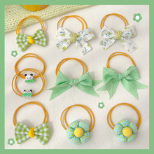 儿童蝴蝶结发圈头饰女孩可爱头绳女童不伤发扎头发绳小熊皮筋发饰
