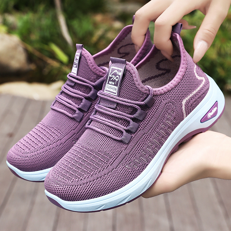 Zapatos de mujer zapatos deportivos transpirables de verano nuevos zapatos para correr resistentes al desgaste con cordones zapatos casuales cómodos de suela suave zapatos individuales de todo fósforo