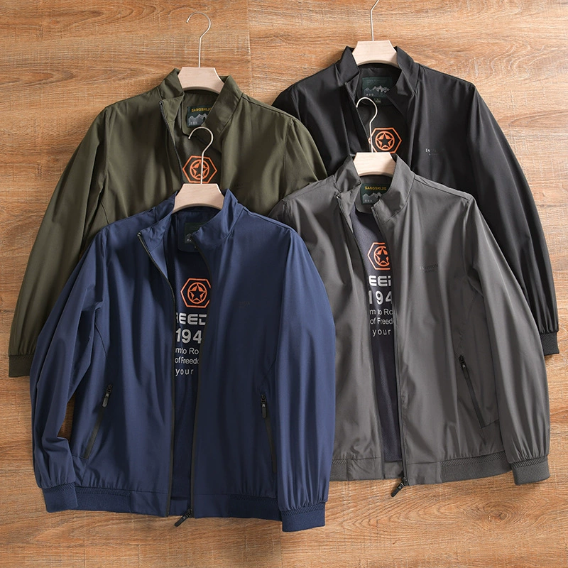 [Европа и Америка сингл! Ножницы для внешней торговли, хвостовые товары] Весенняя Мужская быстросохнущая дышащая куртка с воротником-стойкой для отдыха на открытом воздухе, пальто