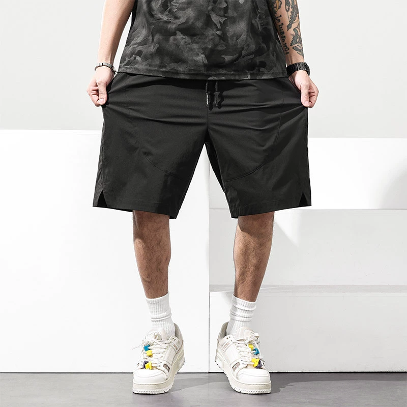 Breathable light and thin trousers, silk shorts for leisure, plus size, loose fit